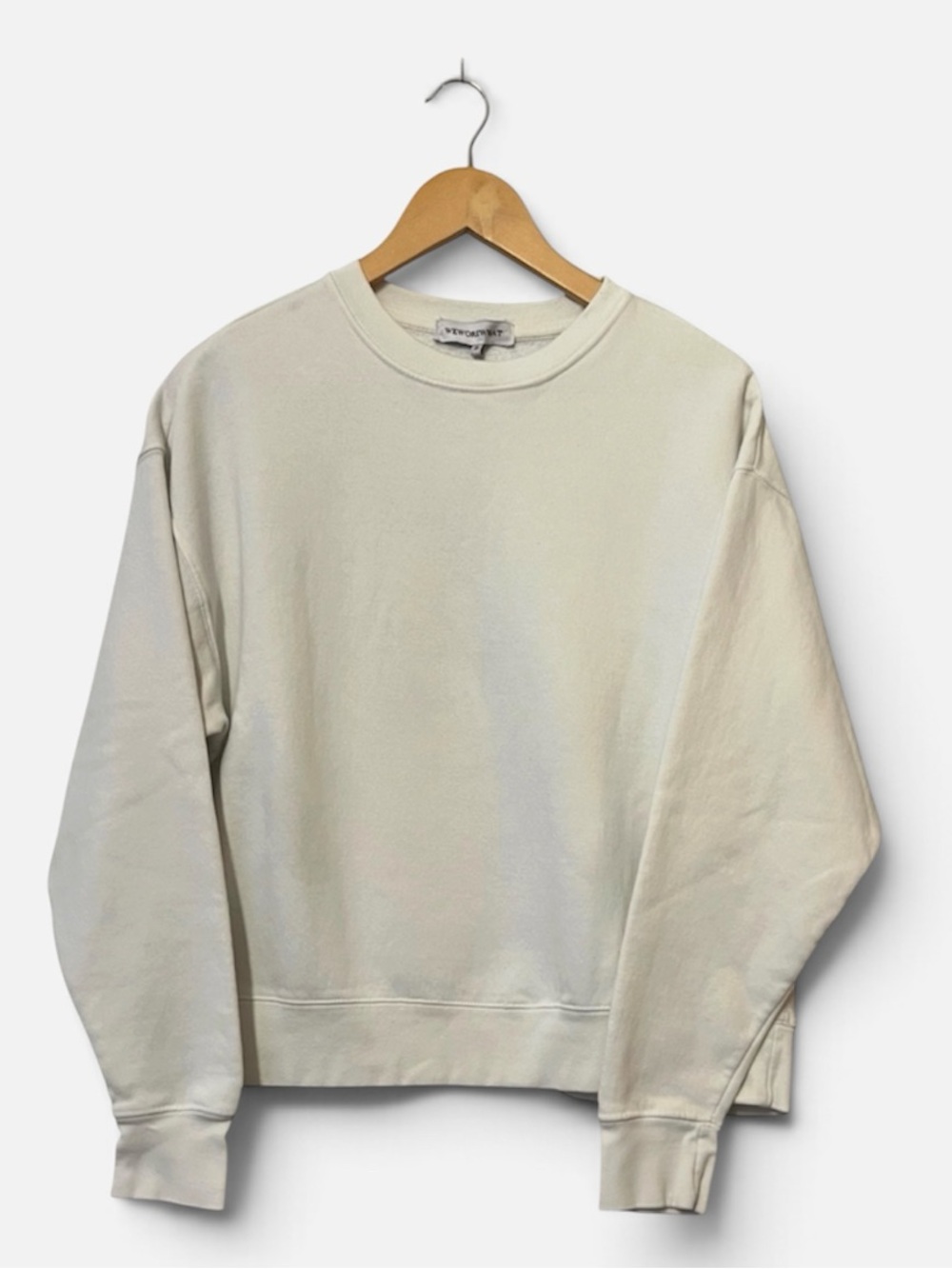 WeWoreWhat Oversized Crewneck Sweatshirt Soft White XS
